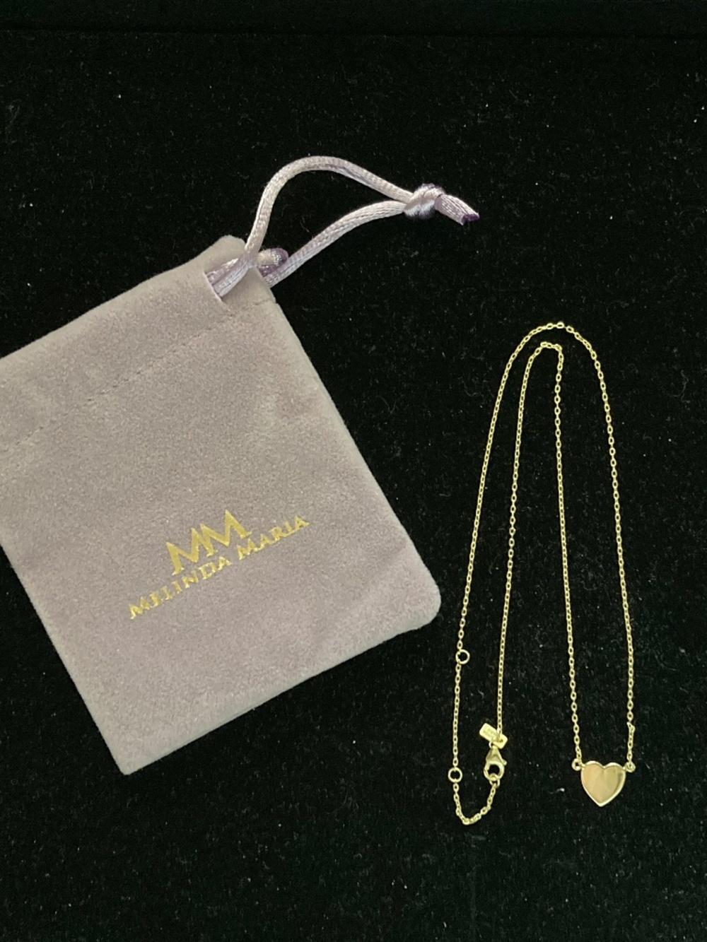 Melinda Maria "You Have My Baby Heart" Necklace/24K Gold Over Sterling/RETIRED!
